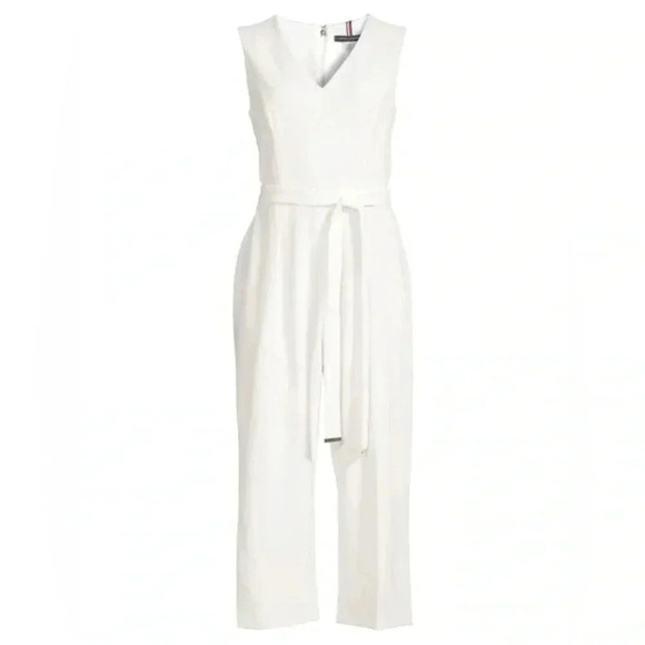 Tommy Hilfiger Sleeveless Jumpsuit- White - Picture 3 of 7